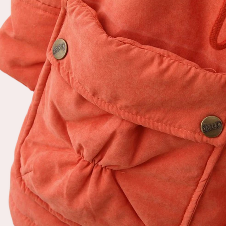Damen Winterjacke mit Kapuze und Taschen - Warm & Stilvoll-Luzern Mode