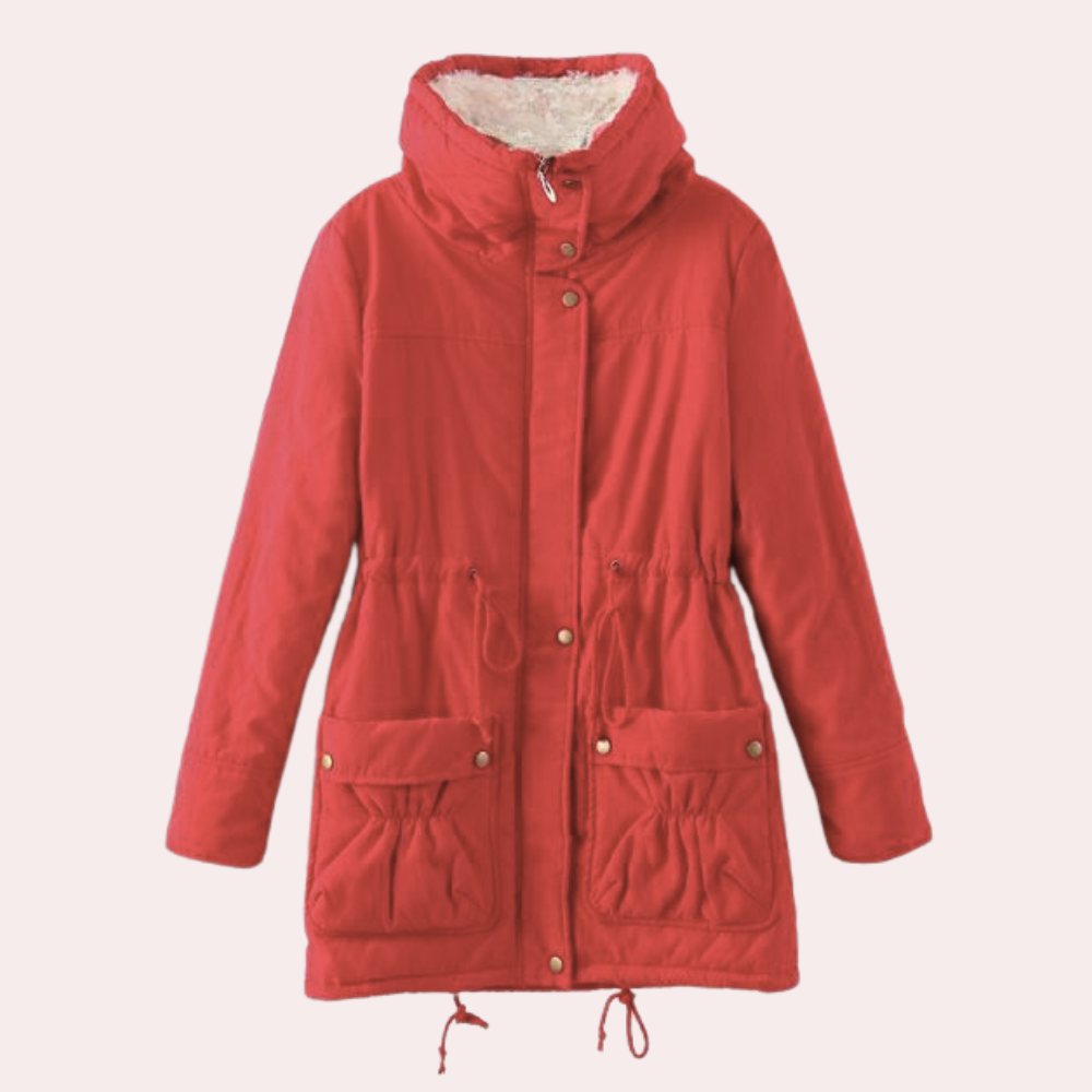 Damen Winterjacke mit Kapuze und Taschen - Warm & Stilvoll-Luzern Mode