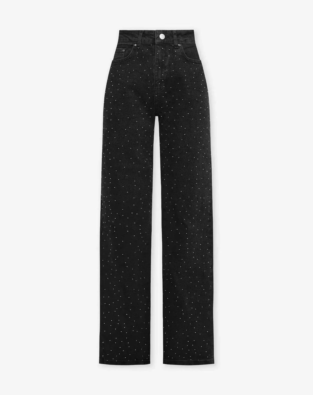 Damen Glitzer Jeans | Reguläre Passform | Hoher Bund | Stretch | Trendy-Luzern Mode