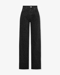 Damen Glitzer Jeans | Reguläre Passform | Hoher Bund | Stretch | Trendy-Luzern Mode