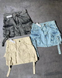Damen Jeansrock mit Taschen und Gürtel - Modetrend 2023-Luzern Mode