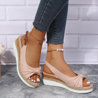 Damen Sandalen mit Keilabsatz und Knöchelriemen-Luzern Mode