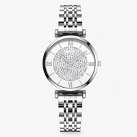 Damen Uhr | Luxus | Silber | Stilvoll | Quarz | Vielseitig | Verstellbar-Silber-Luzern Mode