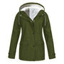Damen Wasserdichte Jacke mit Kapuze für Outdoor-Aktivitäten-Grün-S-Luzern Mode