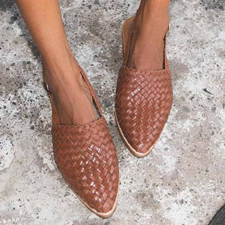 Geflochtene Damen-Slingback-Schuhe für Sommermode-Luzern Mode