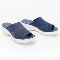 Damen Strick-Sandalen mit Keilabsatz für Sommermode-Luzern Mode