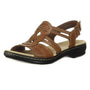 Damen Leder Sandalen mit Komfortsohle für den Sommer-Braun-35-Luzern Mode