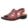 Damen Leder Sandalen mit Komfortsohle für den Sommer-Rot-35-Luzern Mode
