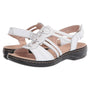Damen Leder Sandalen mit Komfortsohle für den Sommer-Weiß-35-Luzern Mode