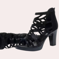 Damen High Heels Sandaletten mit Schmetterling Design-Luzern Mode