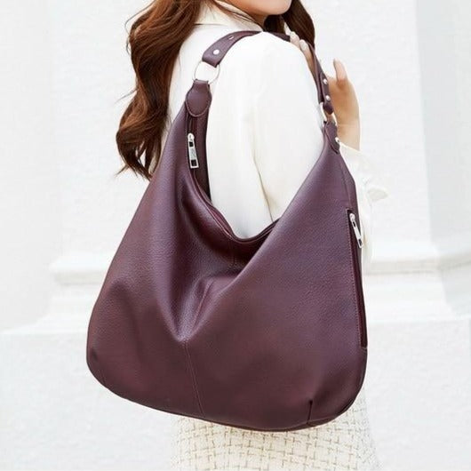 Damen Schultertasche Leder Hobo Bag für Alltag und Büro-Luzern Mode