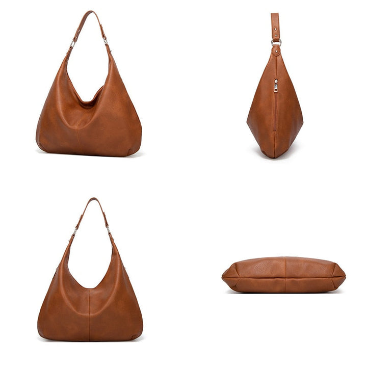Damen Schultertasche Leder Hobo Bag für Alltag und Büro-Luzern Mode