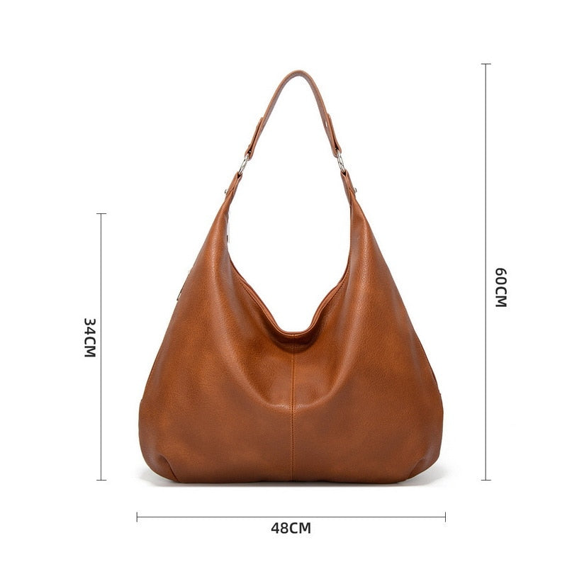 Damen Schultertasche Leder Hobo Bag für Alltag und Büro-Luzern Mode