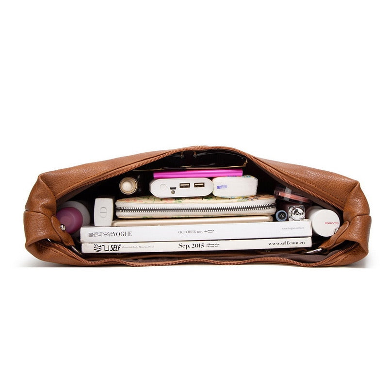 Damen Schultertasche Leder Hobo Bag für Alltag und Büro-Luzern Mode