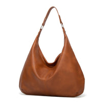 Damen Schultertasche Leder Hobo Bag für Alltag und Büro-Braun-Luzern Mode