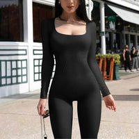 Damen Shapewear Jumpsuit mit langen Ärmeln für Alltag-Luzern Mode
