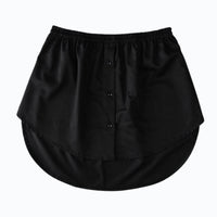 Damen Shirtverlängerer | Elastischem Bund | Baumwolle | Knöpfen-Schwarz-S-Luzern Mode