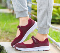 Damen Mesh Sneakers mit Klettverschluss für Komfort-Luzern Mode