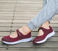 Damen Mesh Sneakers mit Klettverschluss für Komfort-Luzern Mode