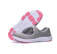 Damen Mesh Sneakers mit Klettverschluss für Komfort-Luzern Mode