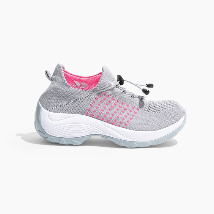Herren Sportschuhe mit Atmungsaktivem Mesh-Obermaterial-Grau Rosa-35-Luzern Mode