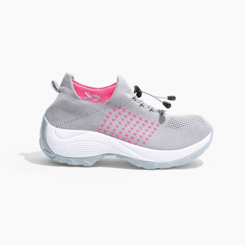 Herren Sportschuhe mit Atmungsaktivem Mesh-Obermaterial-Grau Rosa-35-Luzern Mode