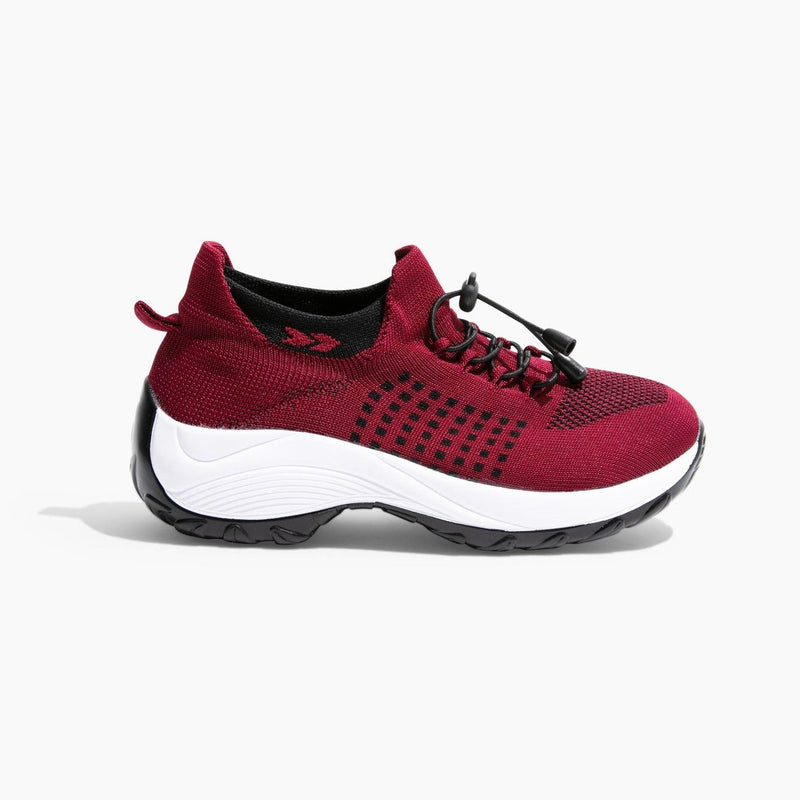 Herren Sportschuhe mit Atmungsaktivem Mesh-Obermaterial-Rot-35-Luzern Mode