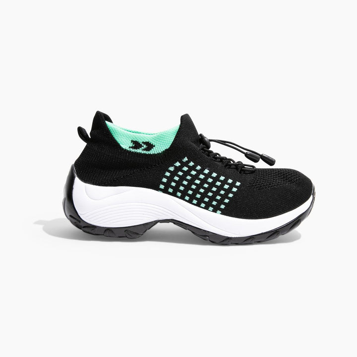 Herren Sportschuhe mit Atmungsaktivem Mesh-Obermaterial-Schwarz Himmelblau-35-Luzern Mode