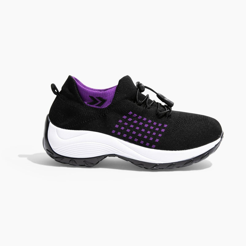 Herren Sportschuhe mit Atmungsaktivem Mesh-Obermaterial-Schwarz Lila-35-Luzern Mode