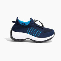 Herren Sportschuhe mit Atmungsaktivem Mesh-Obermaterial-Weiß Blau-35-Luzern Mode