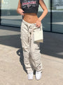 Damen Sommer Cargo-Hose mit Hohem Bund – Romy