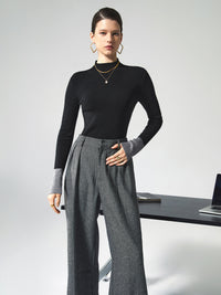Damen Rollkragenpullover mit langen Ärmeln für Herbst/Winter-Luzern Mode