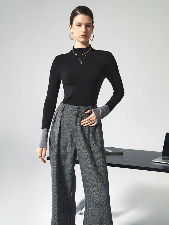Damen Rollkragenpullover mit langen Ärmeln für Herbst/Winter-Luzern Mode