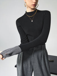 Damen Rollkragenpullover mit langen Ärmeln für Herbst/Winter-Luzern Mode