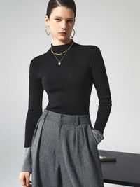 Damen Rollkragenpullover mit langen Ärmeln für Herbst/Winter-Luzern Mode