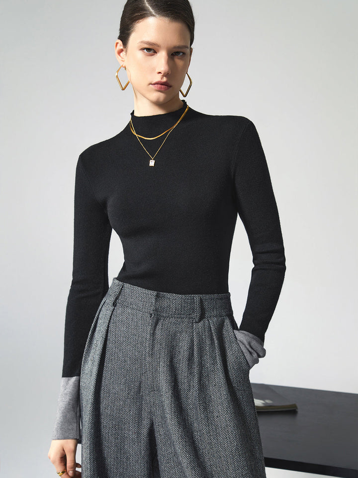 Damen Rollkragenpullover mit langen Ärmeln für Herbst/Winter-Luzern Mode