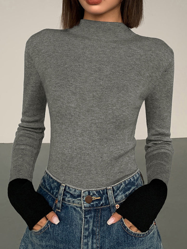 Damen Rollkragenpullover mit langen Ärmeln für Herbst/Winter-Luzern Mode
