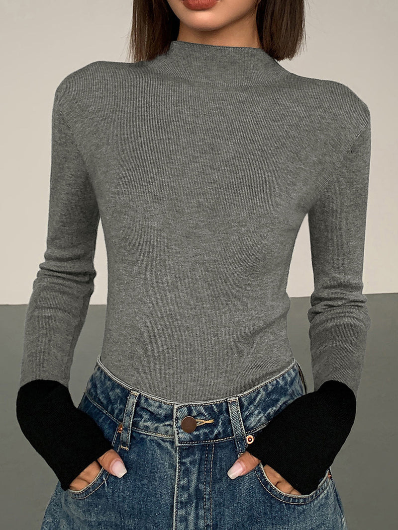 Damen Rollkragenpullover mit langen Ärmeln für Herbst/Winter-Luzern Mode