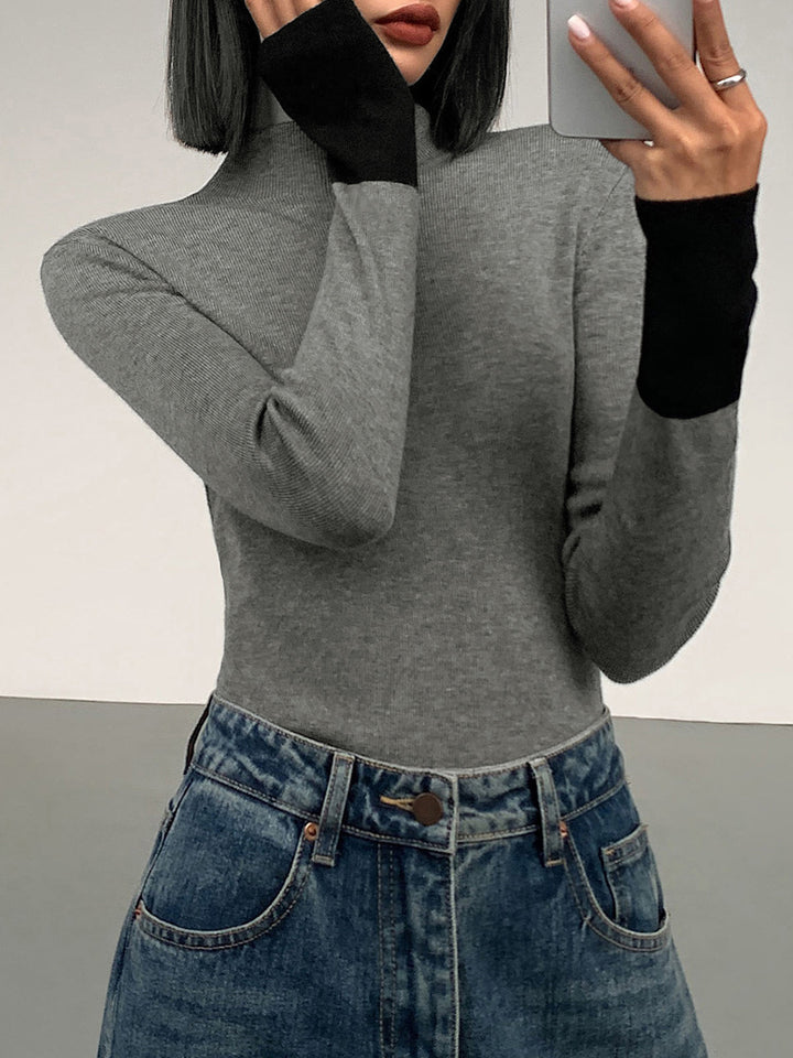 Damen Rollkragenpullover mit langen Ärmeln für Herbst/Winter-Luzern Mode