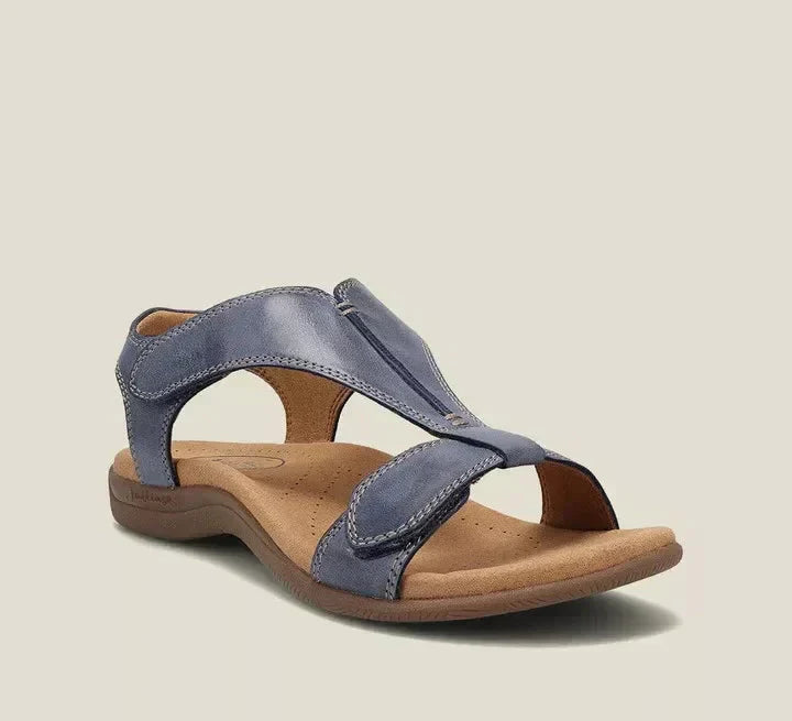 Damen Sandalen Komfort Casual Sommer Schuhe Bequem-Blau-35-Luzern Mode