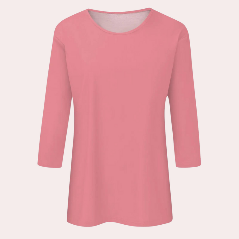 Damen Langarmshirt aus Baumwolle – Bequemes Basic Top-Luzern Mode