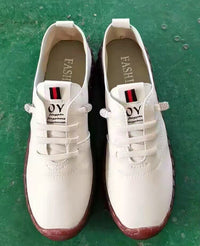 Damen Leder Halbschuhe mit Rutschfester Sohle und Schnürung-Luzern Mode