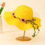 Damen Sommer Strohhut mit Blumen- und Fruchtdetails – Solène