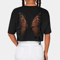 Damen Crop Top T-Shirt - Modisches Kurzarm Oberteil-Luzern Mode
