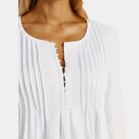 Damen Bluse mit V-Ausschnitt und Knopfleiste - Elegant-Luzern Mode