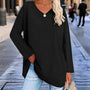 Damen Oversize Pullover V-Ausschnitt für Freizeit und Büro-Schwarz-S-Luzern Mode