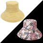 Sonnenhut Damen Sommer | UV-Schutz | Wendbar | Atmungsaktiv | Krempe breit-Gelb-Luzern Mode