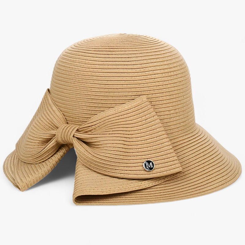 Damen Sonnenhut | Glockenform | Einheitsgröße | UV-Schutz | Einfarbig-Khaki-Luzern Mode
