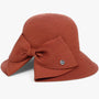 Damen Sonnenhut | Glockenform | Einheitsgröße | UV-Schutz | Einfarbig-Rot-Luzern Mode
