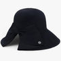 Damen Sonnenhut | Glockenform | Einheitsgröße | UV-Schutz | Einfarbig-Schwartz-Luzern Mode